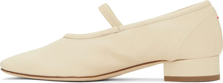 Aeyde Beige Pippa Leather Ballerina Flats - Image 3