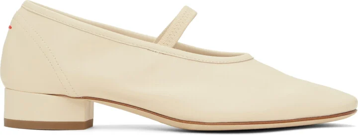 Aeyde Beige Pippa Leather Ballerina Flats