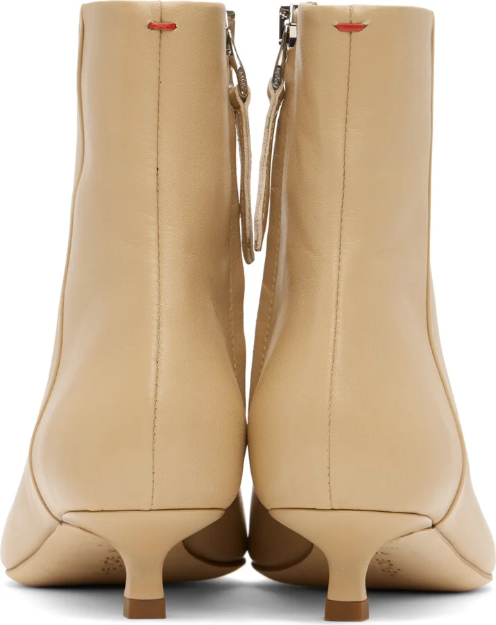 Aeyde Beige Sofie Boots - Image 2