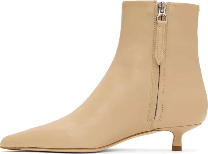 Aeyde Beige Sofie Boots - Image 3