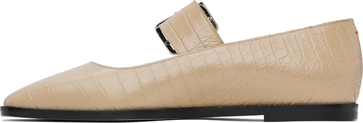 Aeyde Beige Sunny Ballerina Flats - Image 3