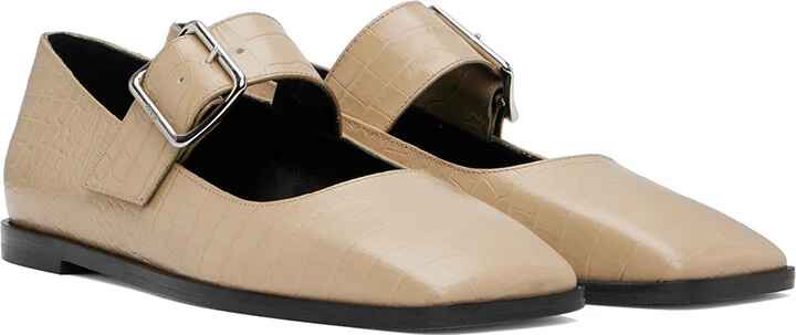 Aeyde Beige Sunny Ballerina Flats - Image 4