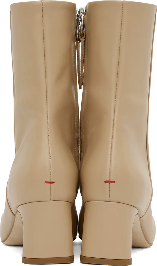 Aeyde Beige Tabitha Ankle Boots - Image 2