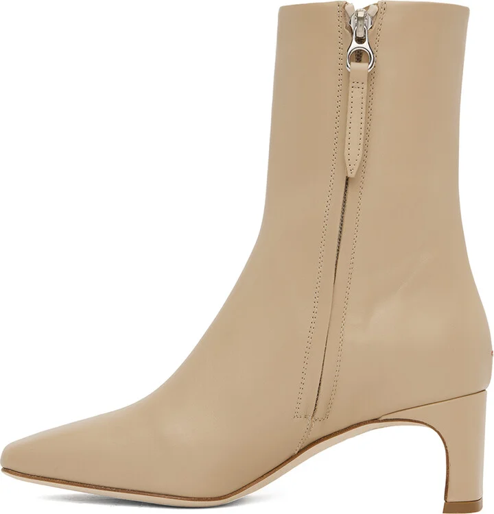 Aeyde Beige Tabitha Ankle Boots - Image 3