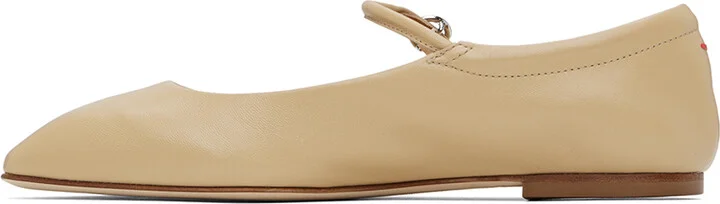 Aeyde Beige Uma Ballerina Flats - Image 3