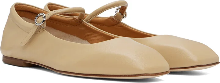 Aeyde Beige Uma Ballerina Flats - Image 4