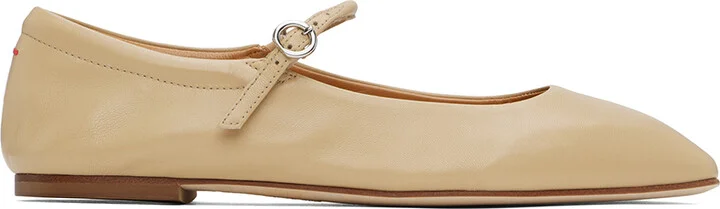 Aeyde Beige Uma Ballerina Flats