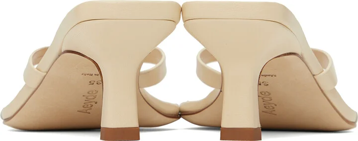 Aeyde Beige Wilma Heeled Sandals - Image 2