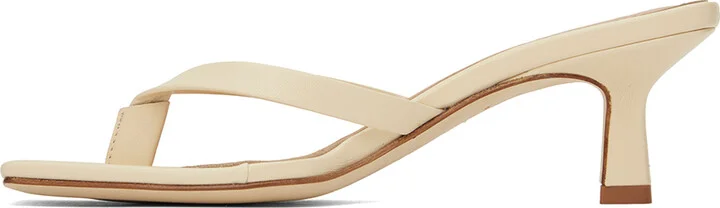 Aeyde Beige Wilma Heeled Sandals - Image 3
