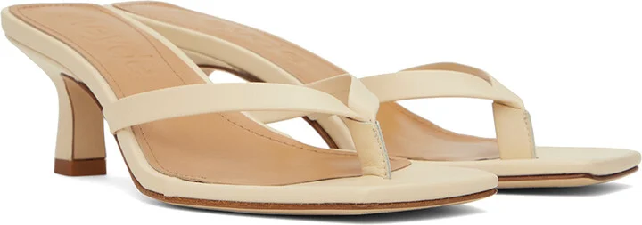 Aeyde Beige Wilma Heeled Sandals - Image 4