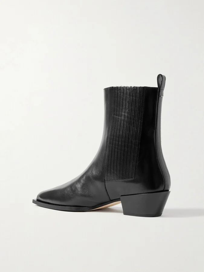 Aeyde - Belinda Leather Ankle Boots - Black - Image 3