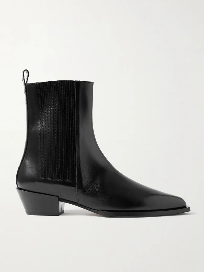 Aeyde - Belinda Leather Ankle Boots - Black
