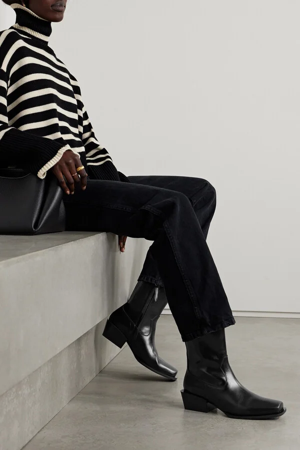 Aeyde - Bill Leather Ankle Boots - Black - Image 2
