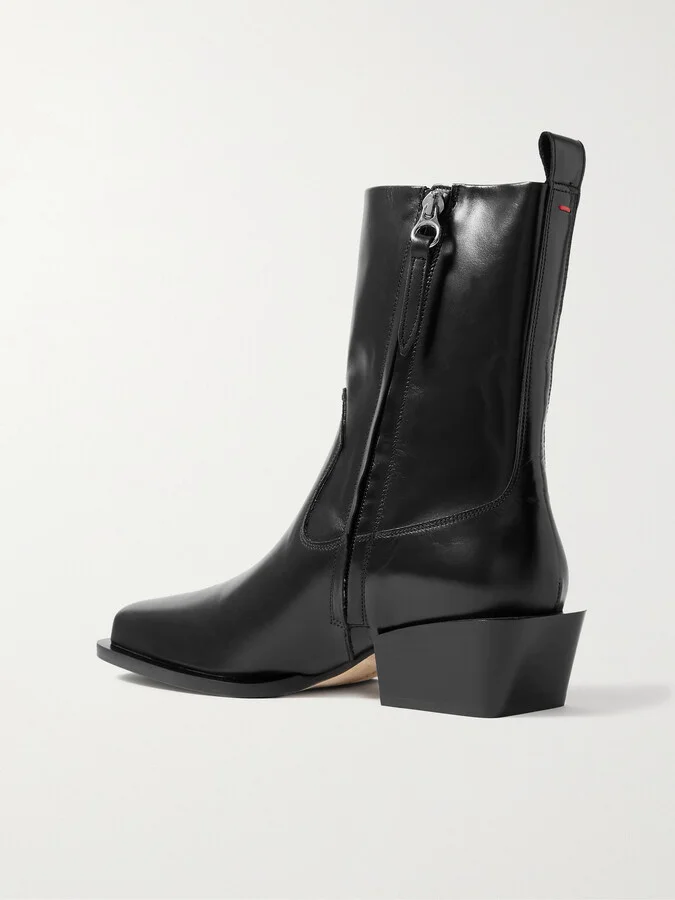 Aeyde - Bill Leather Ankle Boots - Black - Image 3