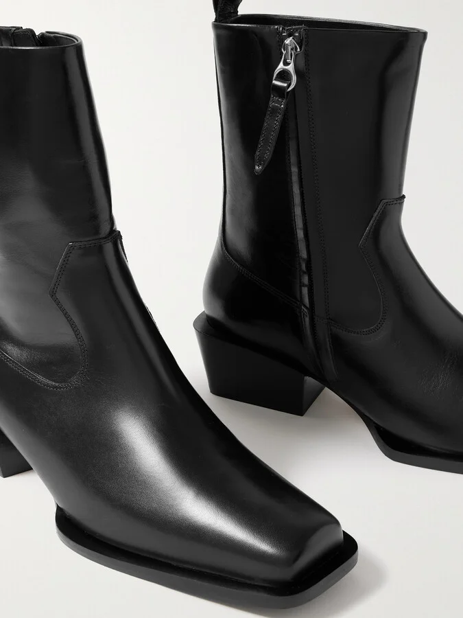 Aeyde - Bill Leather Ankle Boots - Black - Image 4