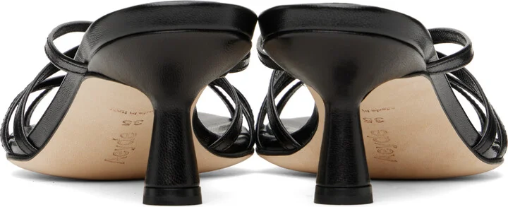 Aeyde Black Abby Leather Mules - Image 2