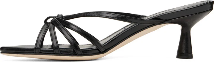 Aeyde Black Abby Leather Mules - Image 3