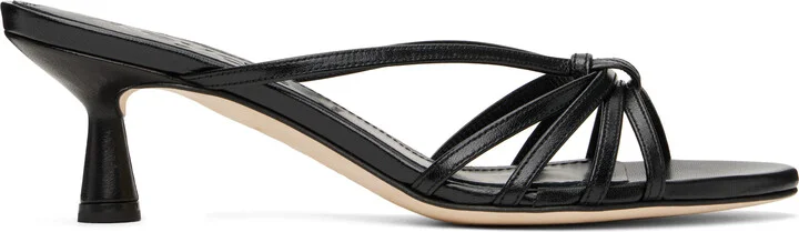 Aeyde Black Abby Leather Mules