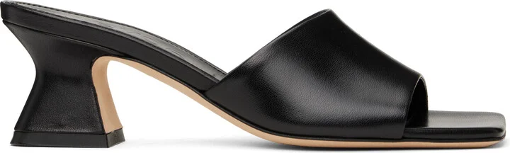 Aeyde Black Ale Leather Mules