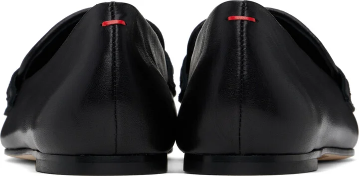 Aeyde Black Alfie Leather Loafers - Image 2