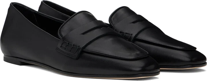 Aeyde Black Alfie Leather Loafers - Image 4