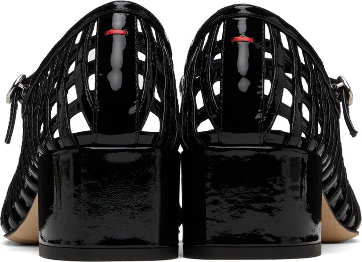 Aeyde Black Aline Caged Mary-Jane Heels - Image 2