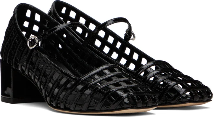 Aeyde Black Aline Caged Mary-Jane Heels - Image 4