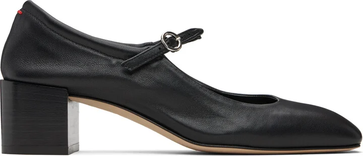Aeyde Black Aline Heels