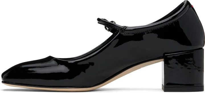 Aeyde Black Aline Leather Mary-Jane Heels - Image 3