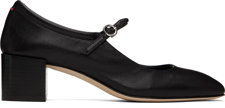 Aeyde Black Aline Mary-Jane Heels
