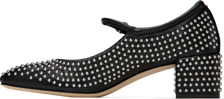 Aeyde Black Aline Mini Studs Mary-Jane Heels - Image 3