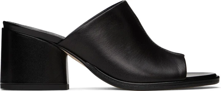 Aeyde Black Amanda Heeled Sandals