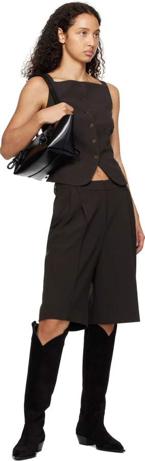 Aeyde Black Aruna Suede Cowboy Tall Boots - Image 5