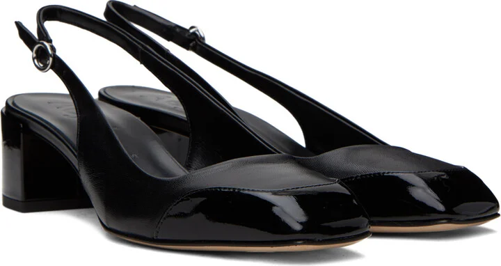 Aeyde Black Augusta Nappa Heels - Image 4