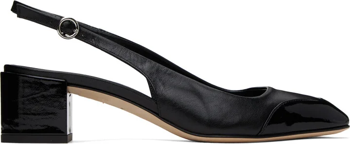 Aeyde Black Augusta Nappa Heels