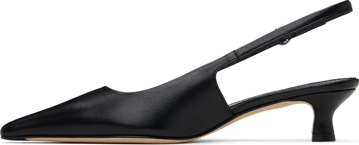 Aeyde Black Catrina Leather Slingback Heels - Image 3