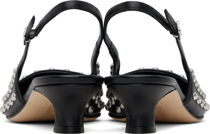 Aeyde Black Catrina Studded Slingback Heels - Image 2