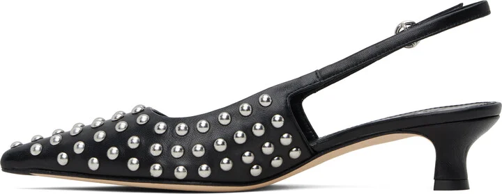Aeyde Black Catrina Studded Slingback Heels - Image 3