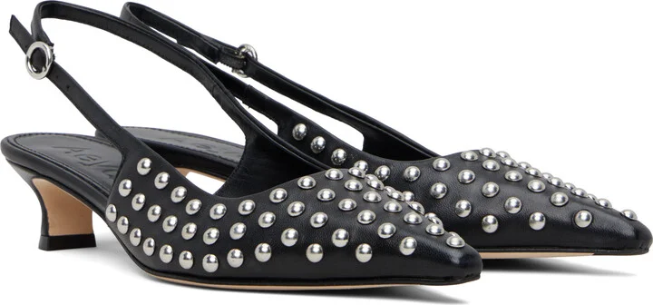 Aeyde Black Catrina Studded Slingback Heels - Image 4