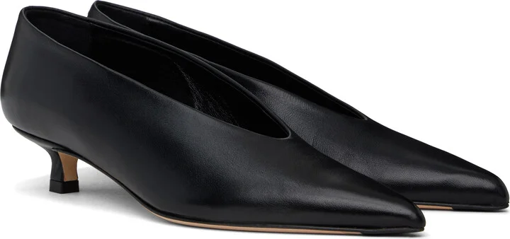 Aeyde Black Clara Leather Heels - Image 4