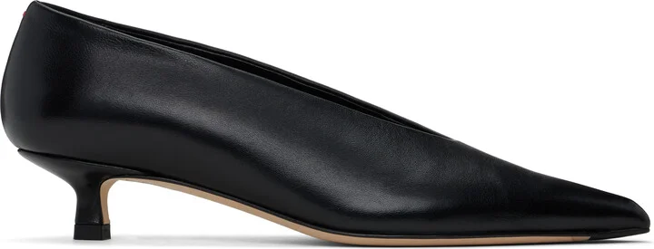 Aeyde Black Clara Leather Heels