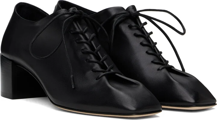 Aeyde Black Cosima Nappa Leather Heels - Image 4