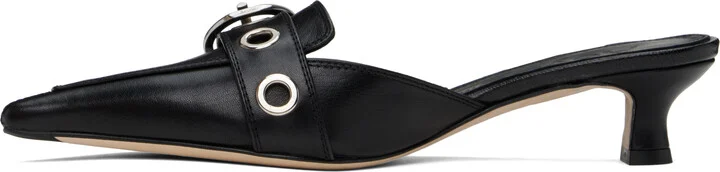 Aeyde Black Daniella Nappa Leather Heels - Image 3