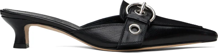 Aeyde Black Daniella Nappa Leather Heels