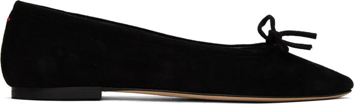 Aeyde Black Delfina Ballerina Flats
