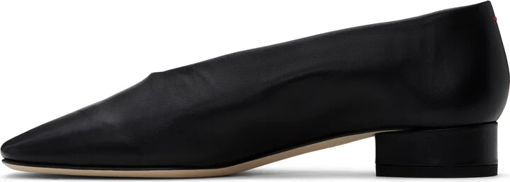 Aeyde Black Delia Leather Ballerina Flats - Image 3