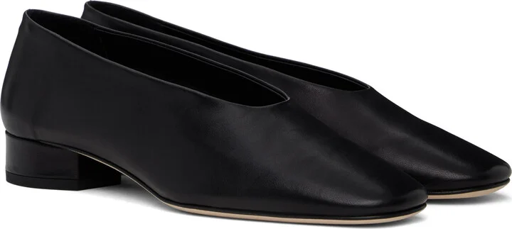 Aeyde Black Delia Leather Ballerina Flats - Image 4