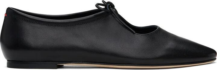 Aeyde Black Della Ballerina Flats