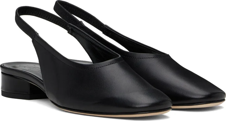 Aeyde Black Dua Nappa Leather Heels - Image 4