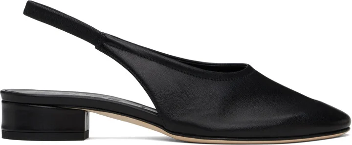 Aeyde Black Dua Nappa Leather Heels